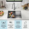 23&rdquo; Workstation Undermount&nbsp;Single Bowl&nbsp;16 Gauge Stainless Steel&nbsp;Kitchen Sink&nbsp;with&nbsp;WorkFlow&trade; Ledge and Accessories